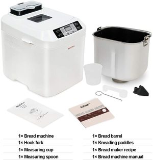AUCMA BM1333-A Automatic Breadmaker with accessories.