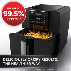 Breville Halo Air Fryer filled with chips.