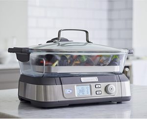 Cuisinart Professional Glass Steamer in use.