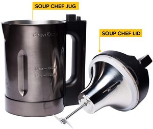 Drew & Cole Soup Chef's jug and lid.