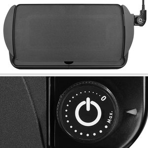 Duronic GP20 Electric Griddle's controls.