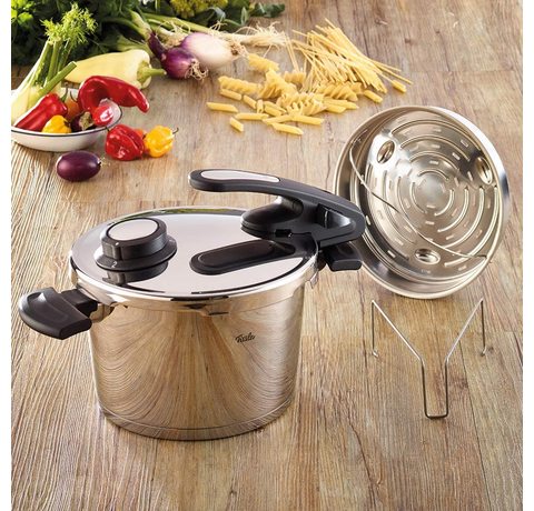 Fissler vitavit edition design Pressure Cooker with accessories.