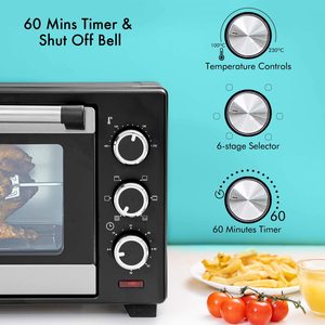 Geepas Mini Oven's controls.