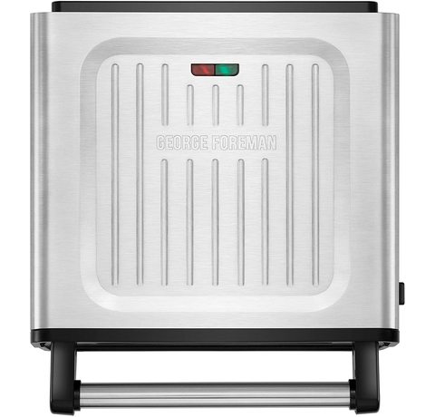 Main view of the George Foreman 28000 Smokeless Electric Grill.