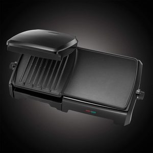 Empty view of the George Foreman Large Variable Temperature Grill & Griddle.