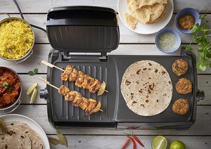 George Foreman Large Variable Temperature Grill & Griddle in use.