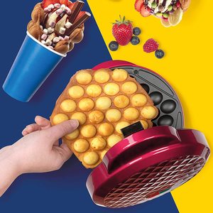Example food cooked with the Giles & Posner Bubble Waffle Maker.
