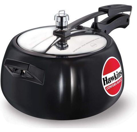 Main view of the Hawkins Contura Hard Anodised Pressure Cooker.