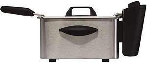 Side view of the Igenix IG8015 Compact Mini Deep Fat Fryer.