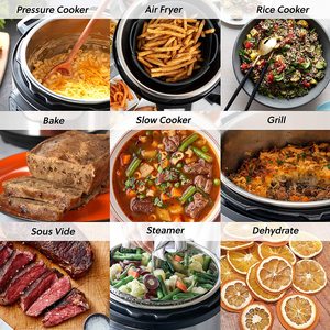 Instant Pot Duo Crisp Multi-Cooker's multiple uses.
