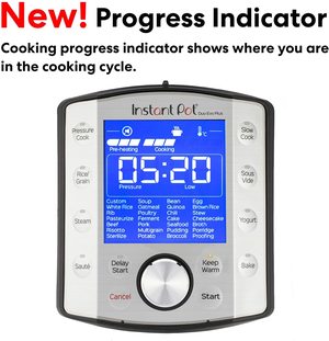 Instant Pot Duo Evo Plus Multi-Cooker's controls.