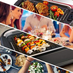 KCZAZY Electric Smokeless Grill in use.