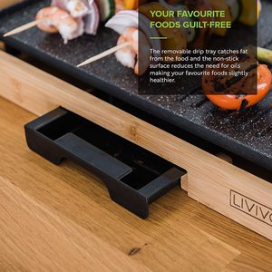 LIVIVO 2-in-1 Teppanyaki Grill's drip tray.