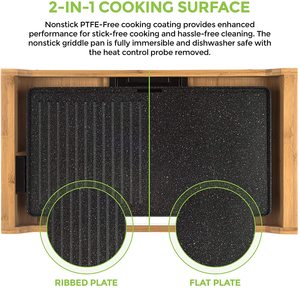 LIVIVO 2-in-1 Teppanyaki Grill's surface.
