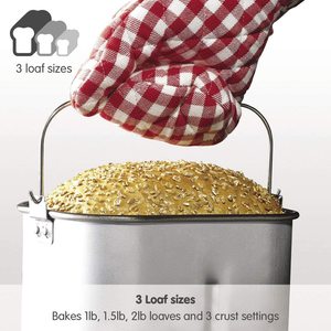 Morphy Richards 48281 Breadmaker's various loaf sizes.