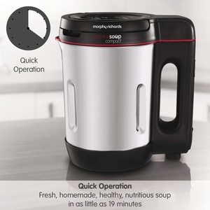 Morphy Richards Compact Saute & Soup Maker's fast operation.