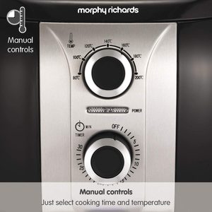 Morphy Richards Health Air Fryer's controls.