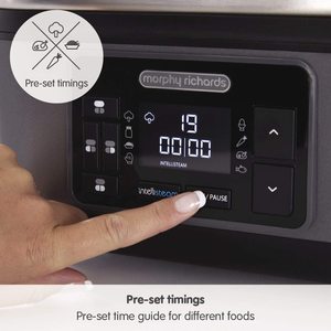 Morphy Richards Intellisteam Food Steamer's control panel.