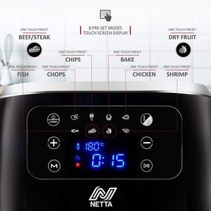 NETTA 4.5L Air Fryer's controls.