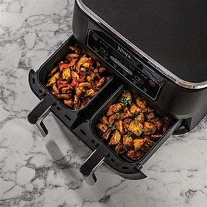 Ninja Foodi Dual Zone Air Fryer's two cooking zones.