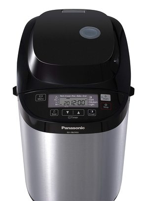 Panasonic SD-ZB2502BXC Stainless Steel Bread Maker in use.