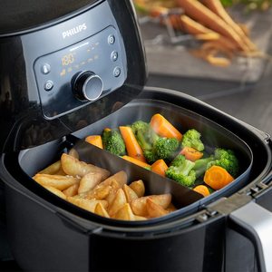 Philips Viva Collection Air Fryer XXL's two zones.