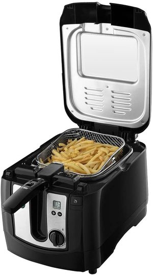 Open view of the Russell Hobbs 24580 Digital Deep Fat Fryer.