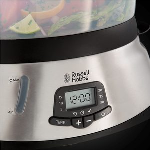 Russell Hobbs Maxicook 3 Tier Digital Steamer's controls.