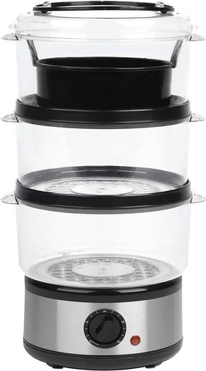 Empty view of the Salter EK2726 3 Tier Food Steamer.