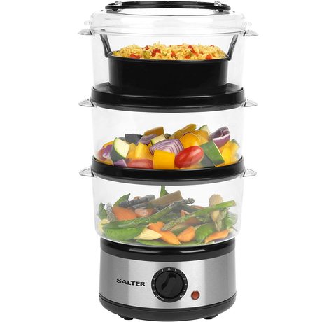 Main view of the Salter EK2726 3 Tier Food Steamer.