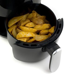 Salter EK2817 Compact Hot Air Fryer in use.