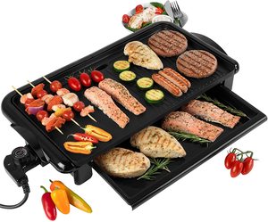 Salter EK4412 Family Health Grill in use.