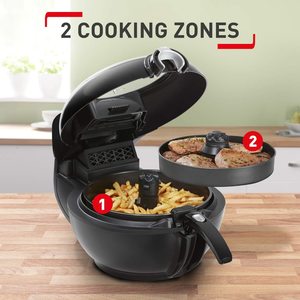 Tefal ActiFry Genius XL 2-in-1 Air Fryer's two cooking zones.