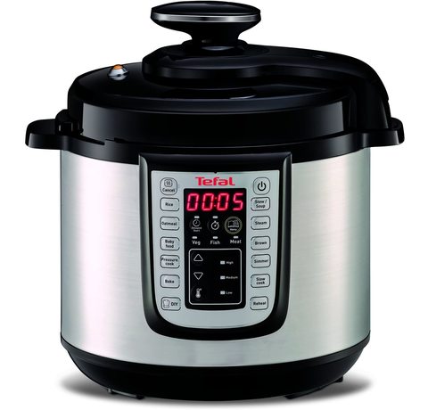 Tefal CY505E40 All In One Multi Cooker Main view of the Tefal CY505E40 All-in-One Multi-Cooker.