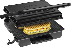 Tefal Inicio Adjust Grill in use.