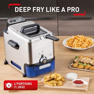 Tefal Oleoclean Pro Deep Fat Fryer in use.