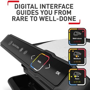 Tefal OptiGrill Elite's digital interface.