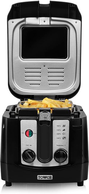 Tower T17002 Deep Fat Fryer in use.