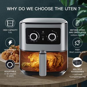 Uten 5.5L Air Fryer's features.