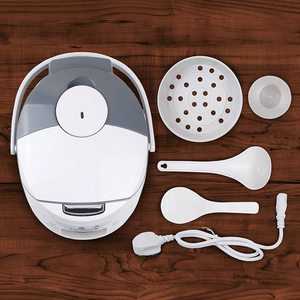 Yum Asia Panda Mini Rice Cooker's accessories.